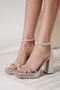Blaire Premium Women's Silver Heeled Sandals