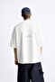 Crew Neck Organic Chernistry Written Oversize White Men's T-Shirt - 2
