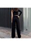 High Waist Black Wide Leg Jeans Lycra Palazzo Jeans - 3