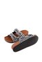 20054 Women's Anatomical Sole Buckle - Stone Detailed Daily Slippers - 5