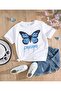 White Dreams Butterfly Printed Children's T-Shirt