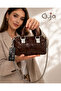 C3049 Knitted Patterned Women's Hand and Shoulder Bag with Chain Strap Stylish Bag