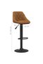 Scaun de bar, maro, catifea - 8