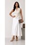 White Fish Skirt Women's Midi Length Stylish Hijab Elegant Cut Full Fit Daily Modern Combination - 2