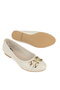 , Women's Genuine Leather Ballerinas 161359Z255 Ecru - 6
