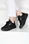 Women's Black High Sole Sneakers - 27089 - 8