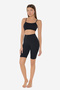 Women's Black Combed Modal High Waist Sports Biker Leggings 1911