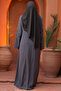 Beaded Brown Hijab Abaya 29110Kh - 3