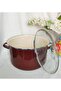 Kazan Boy Brown Enamel Pot 8 Liters 28 cm Diameter with Gold Lid for Paste Jam Milk Yogurt Pot - 2