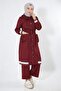 Hooded Ribbed Set Burgundy 19196 - 3