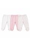 100% Cotton 03 Month 3-Piece Girls' Pajamas with Booties