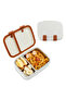 Steel Core Bento Stainless Steel Lunch Box – 839ml, 2 Compartment-Ivory Terracotta