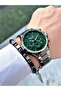 3 Atm Waterproof Green Dial Gray Color Men's Wristwatch with Calendar - 4