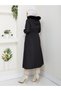 Bondit Coat with Hood, Elastic Waist and Fur Lining for Modest Wear Rc1205002 - 4