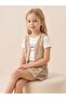 Girl's Linen Triple Shorts Skirted Vest Suit - 2