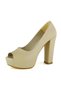 Carolina Ten Vegan Open-Front Round-Toe Thick Platform Heeled Shoes - 4