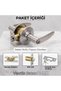 Vectis Lever Knob Keyed Lock - American Type Hotel Lock - Satin (Compatible with Old Knob Locks)