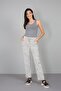 Women's Palm Tree Patterned Viscose Sports Trousers