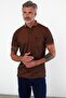 Men's Polo Collar Short Sleeve Pocket T-Shirt Tile - 5