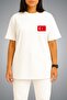 Oversize Turkish Flag Pocket Printed Unisex T-Shirt - 2