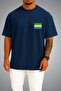 Oversize Gabon Flag Pocket Printed Unisex T-Shirt