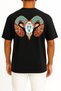 Oversized Aries Zodiac - Astrology Pocket and Back Design Unisex T-Shirt - 2