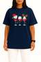 Oversized New Year's Wine and Hat Chest Design Unisex T-Shirt - 2