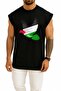تيشيرت بدون أكمام بتصميم صدر فلسطيني كبير الحجم على شكل حمامة السلام