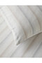 Glint Stripes Yarn Dyed Single Bed Sheet Duvet Cover Set 160X220 cm Beige-Grey - 7