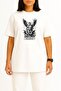 Oversized Sancte Michael Archangele Chest Printed Unisex T-Shirt - 2