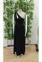 Women's Off-The-Shoulder Asymmetrical Collar Detailed Slit Maxi Length Janjan Crepe Dress - 8
