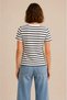 New Season Cotton Women's Crew Neck Striped Casual Stylish Basic Short Sleeve T-Shirt - 2