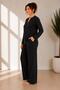 Women's Modal Hakim Collar Double piped Bottom Top Set - 5