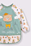 2 Pieces of Liquid-Proof Baby Food Bibs with Bear and Giraffe Patterns on Hats - 3