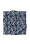 100% Twill Silk Crispy Flower Patterned Navy Blue - Cream Colored 90X90 Scarf Planting Shape: Hand Sewing - 6