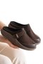 Women's Brown Orthopedic Sole Comfortable Closed-Front Slippers-Sabo Slippers-Hospital Slippers S1680