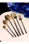 36 Piece Asil Fork Spoon Knife Set Black Gold
