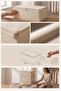 Set of 5 Medium Size 50X25X20 cm Baza & under Sofa Bed, Clothes Organizer Storage Bag Cream - 2