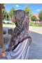 وشاح قطني ناعم كبير الحجم بنمط نازينين مقاس 120x120 سم - 2