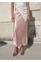 Satin Skirt with Crumpled Effect - 6