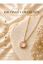 Minimal Gold Color Crystal Stone Steel Necklace