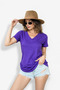 Women's V-Neck Viscose Combed Cotton T-Shirt a Quality - 3