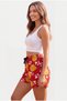 Women's Garfield Printed Pajama Shorts Red Relaxed Fit Summer Home Shorts Elastic Waist Sleep Shorts - 2