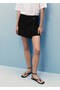 Double-Breasted Denim Pants Skirt