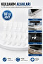 10-Piece White Adhesive Cable Organizer Clips Cable Fixer Holder for Desk Office Vehicle - 6