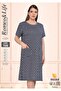 Women's Large Size Cotton Modal Fabric Patterned Summer Dress 7596