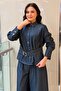 Belt Detailed Jacket Pants Jean Set - 3