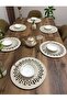 6 Pieces 33x33 Jute, Ameriken Serving, Tablecloth, Supla Gift, with Dowerpot Gritirikot - 4