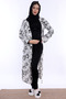 Effortt Maternity Pajama Set with Hijab, Soft Textured Cotton Robe - Black - 7