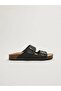 Leather Look Double-Strapped Women's Slippers (S1) - 2
